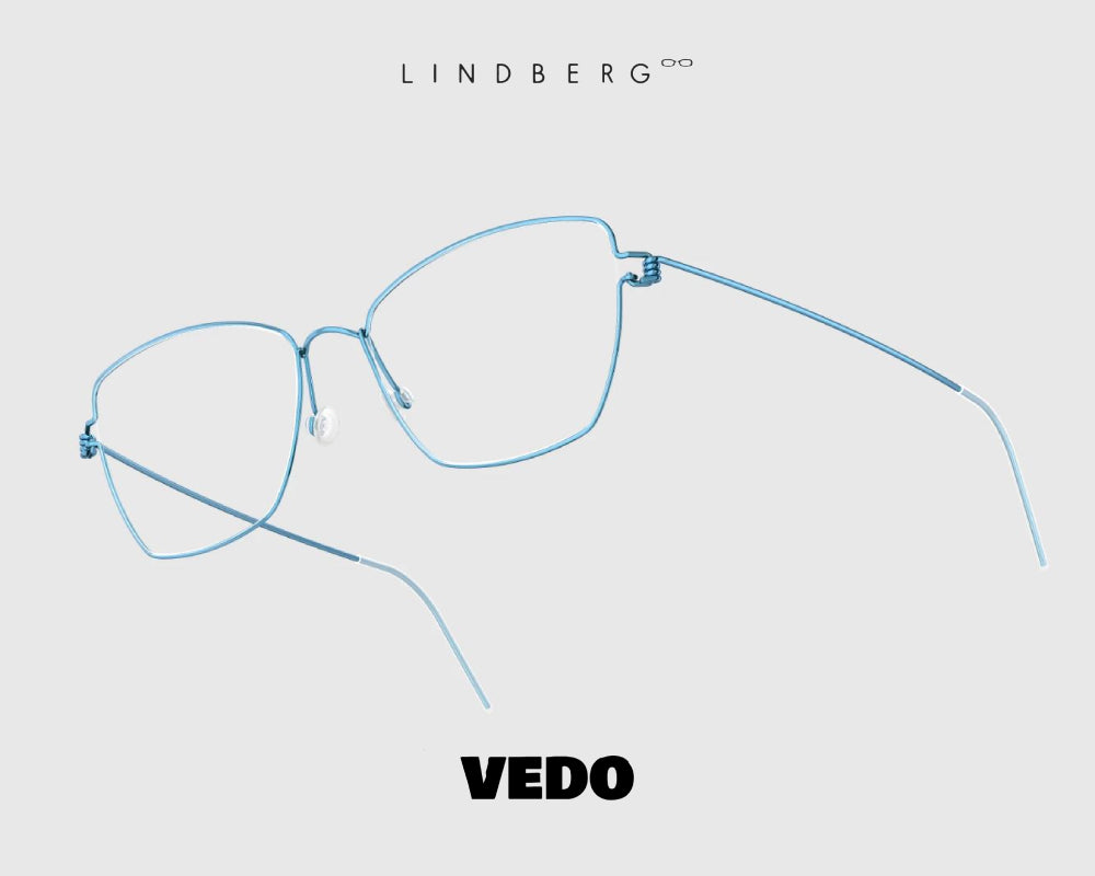 LINDBERG Air Titanium FEMKE cat eye eyeglasses vedosunglasses light blue
