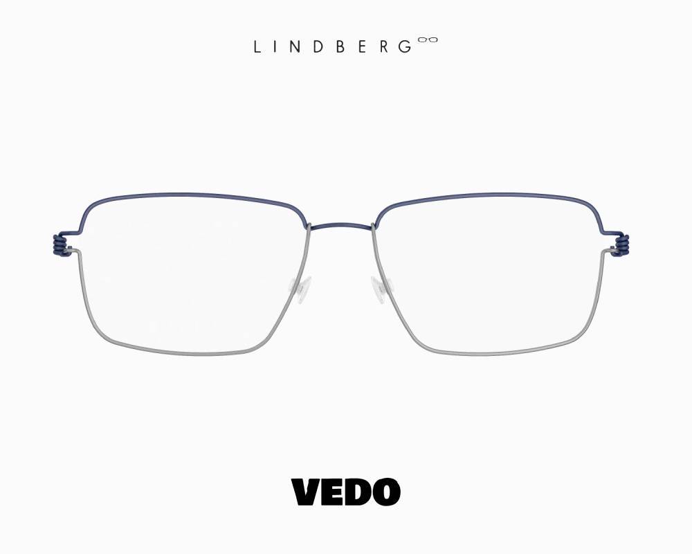 LINDBERG Air Titanium Rim AARON Rectangular Eyeglasses vedosunglasses.com U13 10 blue silver