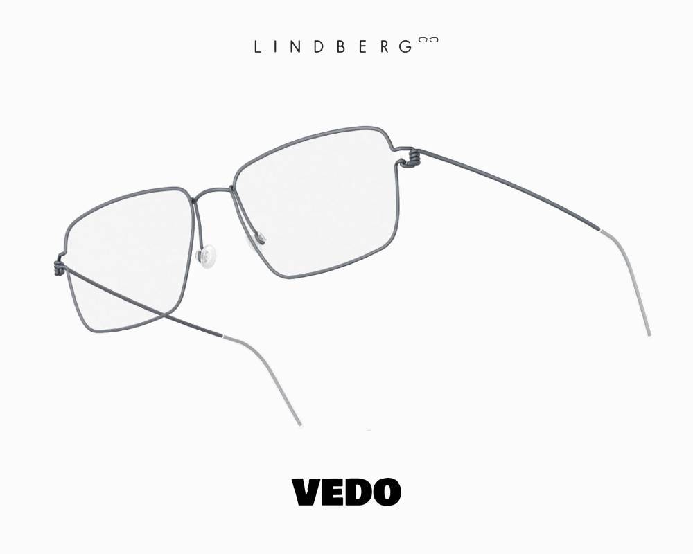 LINDBERG Air Titanium Rim AARON Rectangular Eyeglasses vedosunglasses.com U16 dark grey