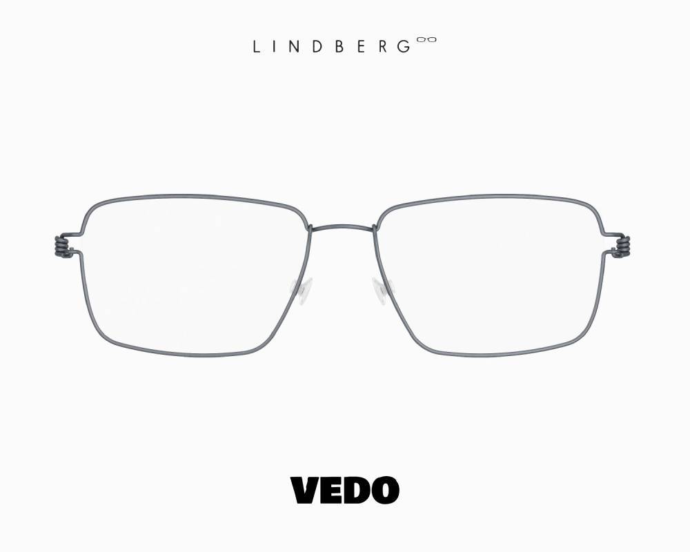 LINDBERG Air Titanium Rim AARON Rectangular Eyeglasses vedosunglasses.com U16 dark grey