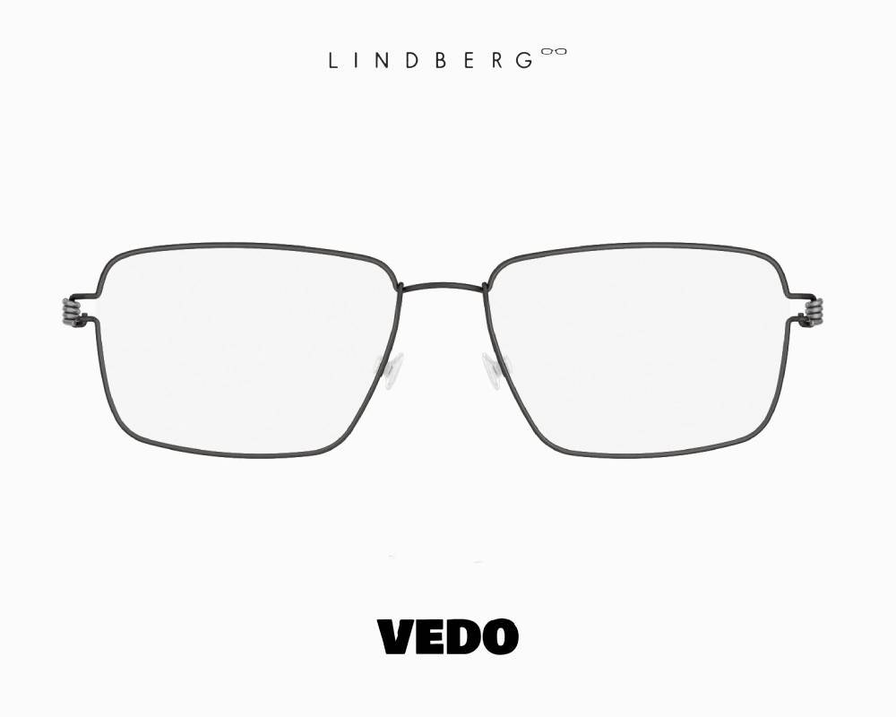 LINDBERG Air Titanium Rim AARON Rectangular Eyeglasses vedosunglasses.com U9-10 black silver