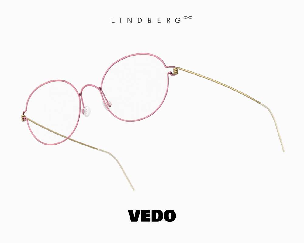 LINDBERG Air Titanium Rim STEFANO Oval Round Eyeglasses vedosunglasses.com P0-PGT pink gold