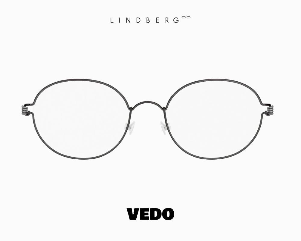 LINDBERG Air Titanium Rim STEFANO Oval Round Eyeglasses vedosunglasses.comU9-P10 black silver