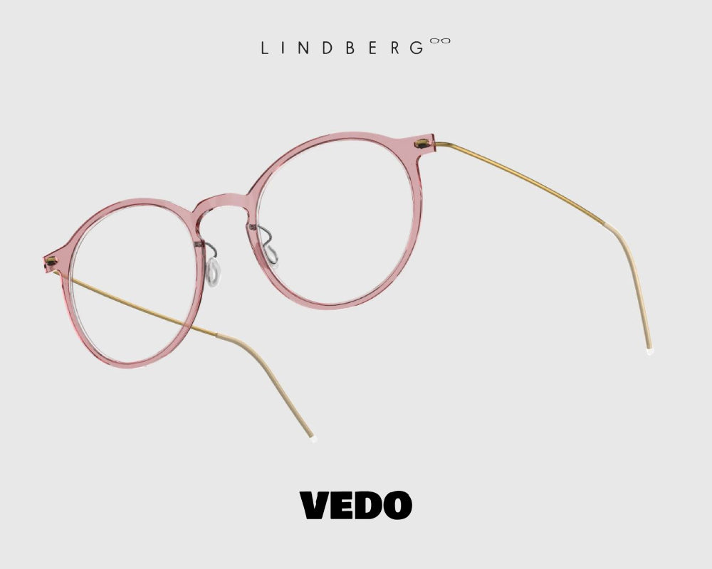 LINDBERG NOW 6541 round eyeglasses vedosunglasses pink