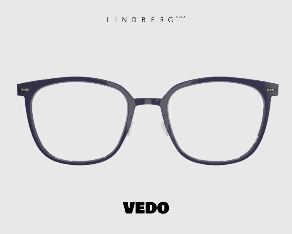 LINDBERG NOW 6638 Squared Oversize Feminine Titanium Eyeglasses vedosunglasses blue