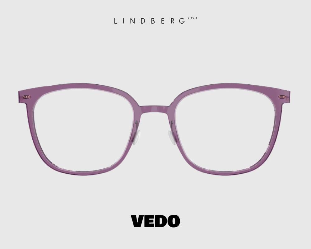 LINDBERG NOW 6638 Squared Oversize Feminine Titanium Eyeglasses vedosunglasses violet