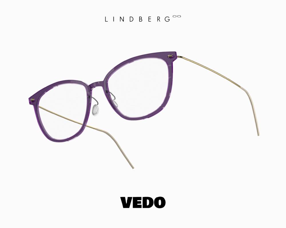 LINDBERG NOW 6647 Soft Cat-Eye Titanium Eyeglasses violet