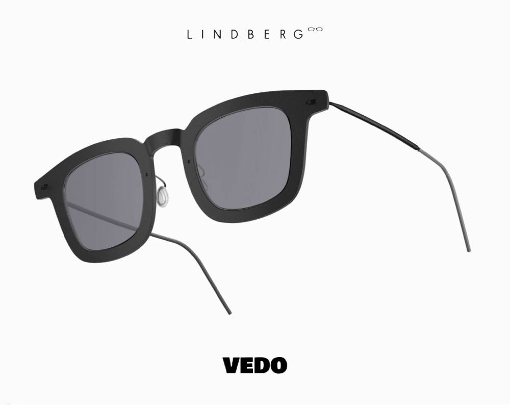 LINDBERG Sun NOW Titanium 8346 Bold Squared Sunglasses vedosunglasses.com black satin lavender lenses