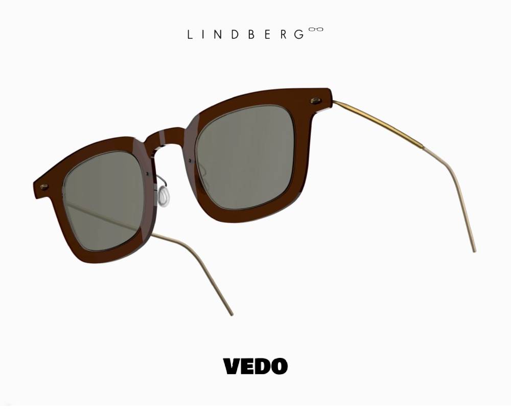 LINDBERG Sun NOW Titanium 8346 Bold Squared Sunglasses vedosunglasses.com brown taupe lenses