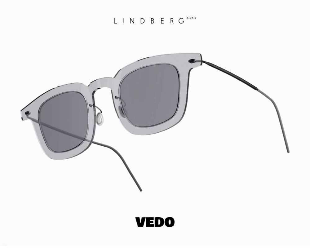 LINDBERG Sun NOW Titanium 8346 Bold Squared Sunglasses vedosunglasses.com transparent grey