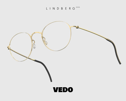 LINDBERG ThinTitanium 5504 round eyeglasses vedosunglasses gold