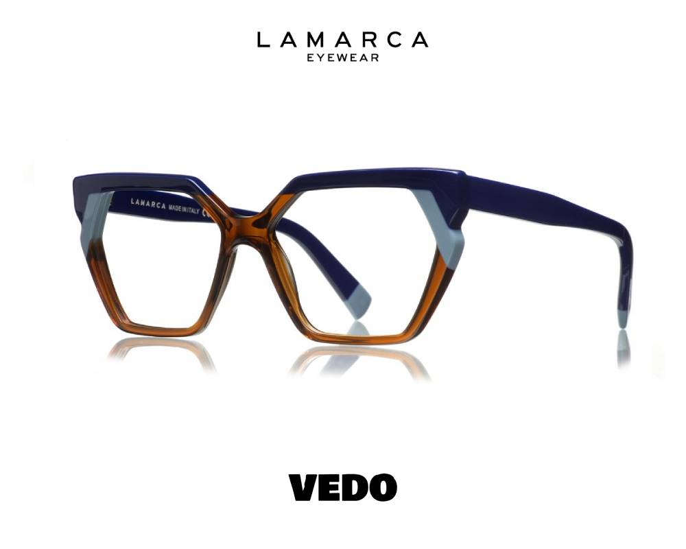Lamarca Fusioni 156 – Oversized Squared Cat-Eye Butterfly Eyeglasses vedosunglasses.com 03 brown blue