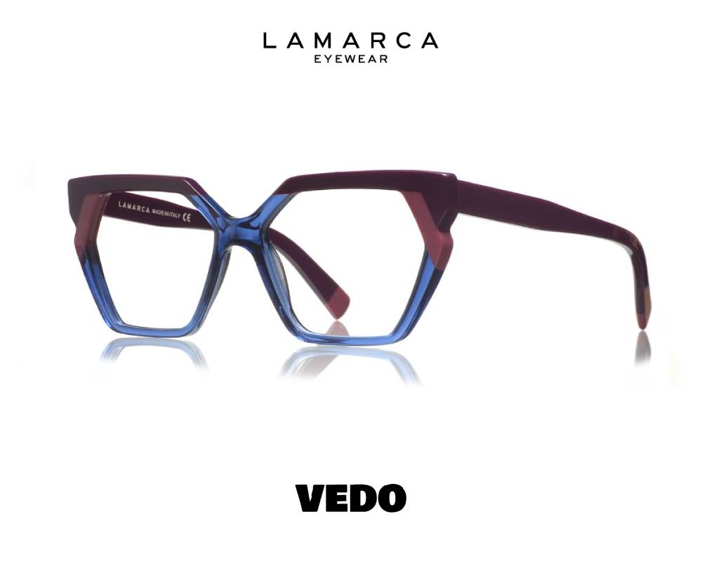 Lamarca Fusioni 156 – Oversized Squared Cat-Eye Butterfly Eyeglasses vedosunglasses.com 04 blue bordeaux