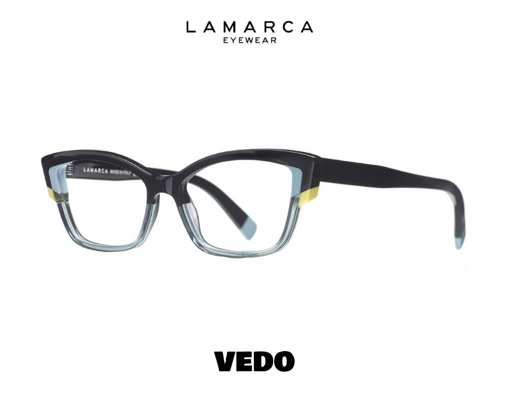 Lamarca Fusioni 170 Narrow Cat-Eye Eyeglasses vedosunglasses.com black grey 