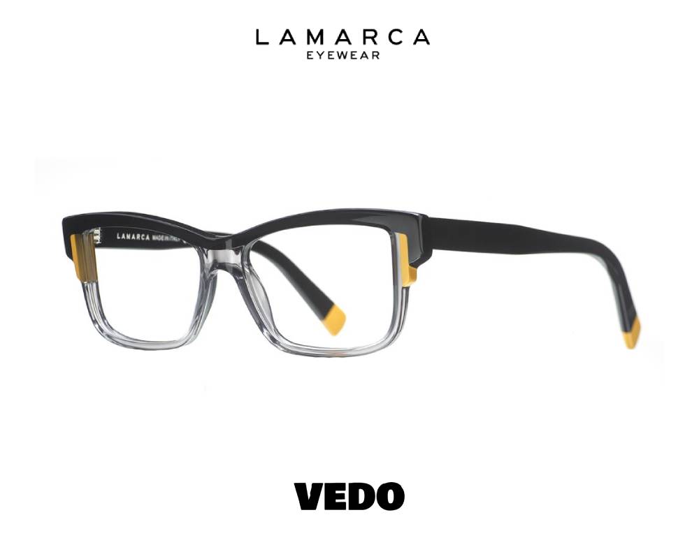 Lamarca Fusioni 171 Rectangular Cat-Eye Eyeglasses vedosunglasses.com  black