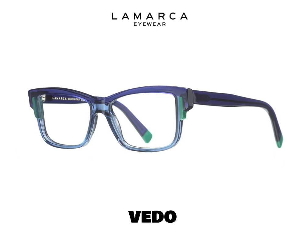 Lamarca Fusioni 171 Rectangular Cat-Eye Eyeglasses vedosunglasses.com  blue