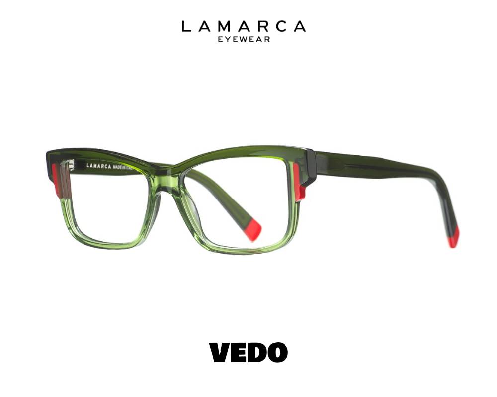 Lamarca Fusioni 171 Rectangular Cat-Eye Eyeglasses vedosunglasses.com green 