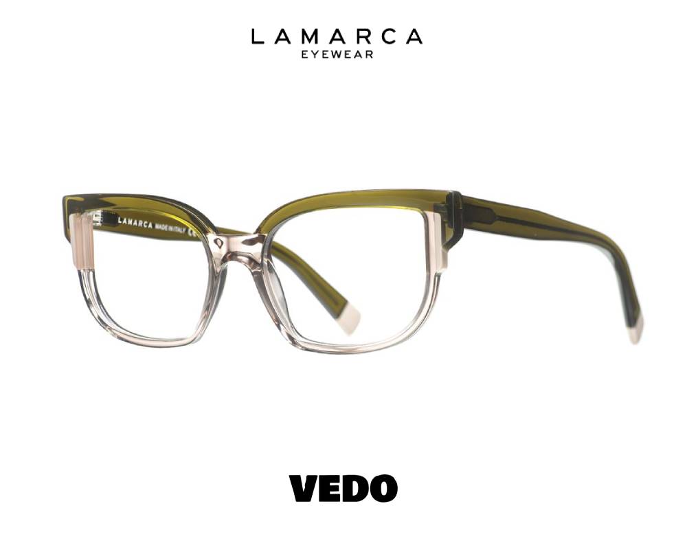 Lamarca Fusioni 172 Soft Round Cat-Eye Eyeglasses vedosunglasses.com green transparent