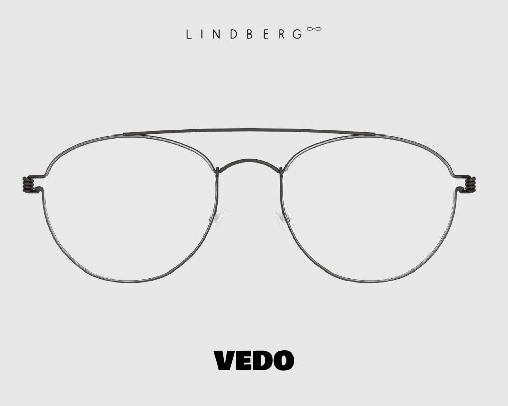 Lindberg Air Titanium Rim CHRISTOFFER Round Aviator Eyeglasses vedosunglasses black