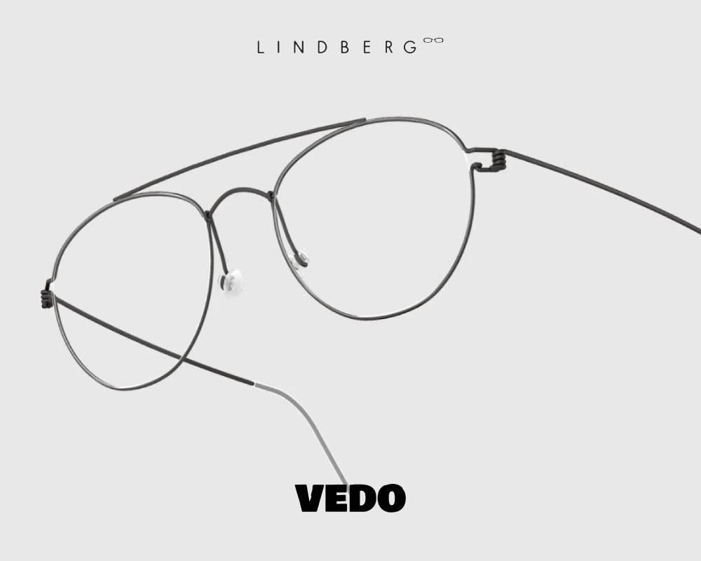 Lindberg Air Titanium Rim CHRISTOFFER Round Aviator Eyeglasses vedosunglasses black