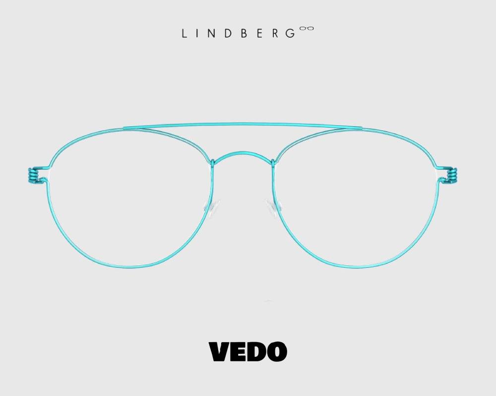 Lindberg Air Titanium Rim CHRISTOFFER Round Aviator Eyeglasses vedosunglasses light blue