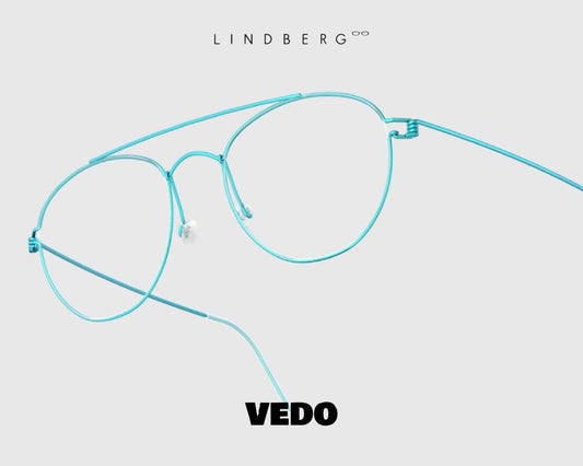 Lindberg Air Titanium Rim CHRISTOFFER Round Aviator Eyeglasses vedosunglasses light blue