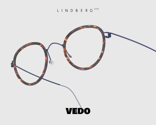 Lindberg Air Titanium Rim JACKIE Small Round Eyeglasses vedosunglasses blue