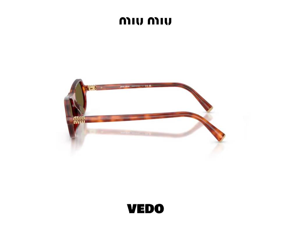 Miu Miu B10 Square Minimal Acetate Sunglasses vedosunglasses cognac brown havana
