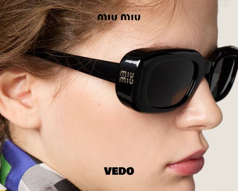 Miu Miu B13 Rêverie Rectangular Feminine Sunglasses vedosunglasses.com black