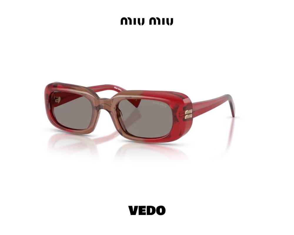 Miu Miu B13 Rêverie Rectangular Feminine Sunglasses vedosunglasses.com bordeaux