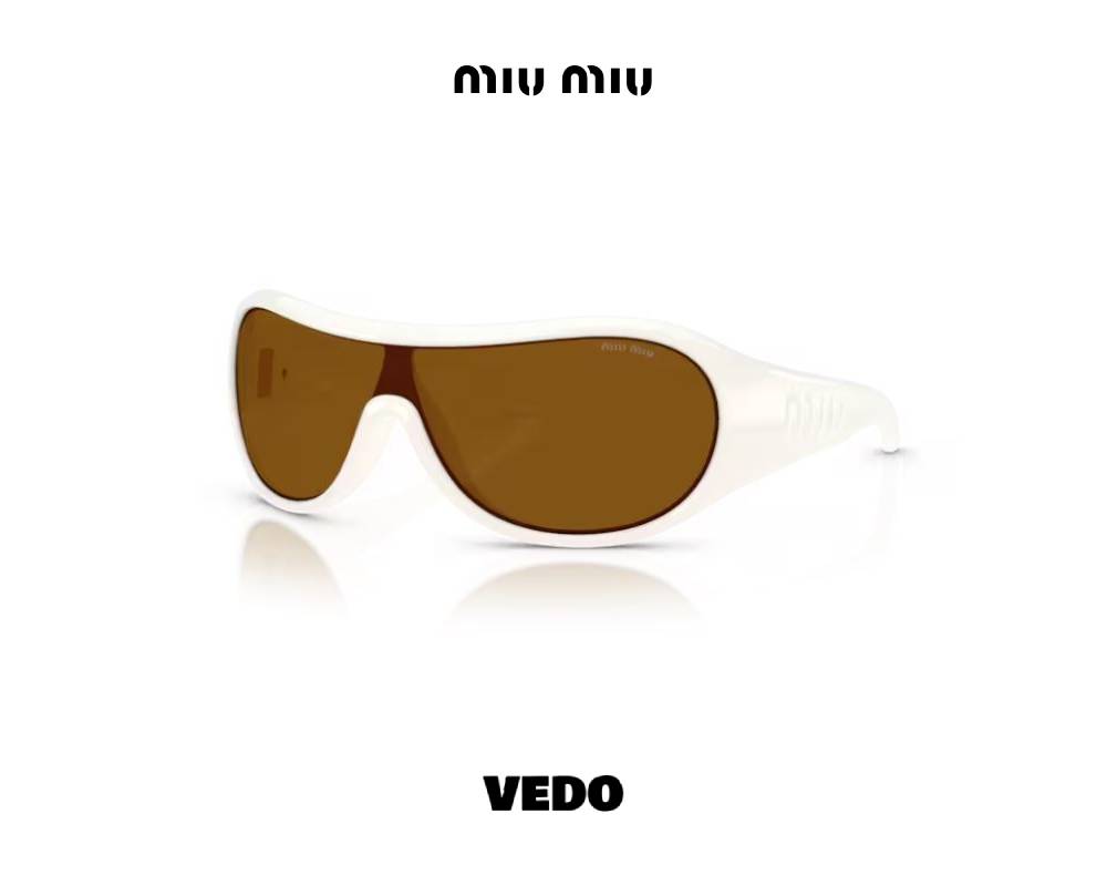 Miu Miu B14 Wraparound Archive 2005 Shield Sunglasses vedosunglasses.com white