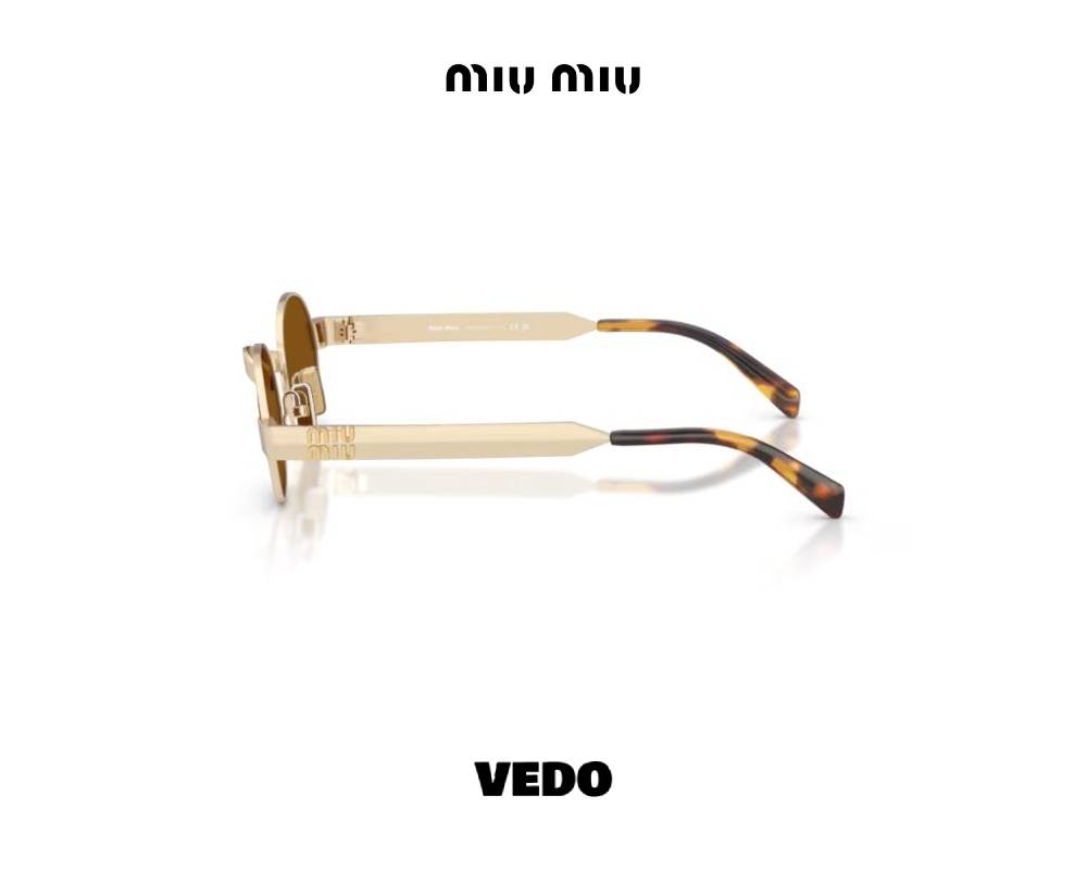 Miu Miu B51 Oval Metal Sunglasses vedosunglasses.com gold 