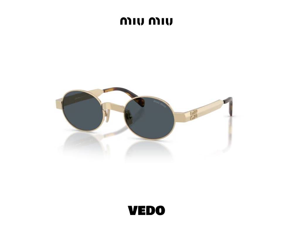 Miu Miu B51 Oval Metal Sunglasses vedosunglasses.com light gold 