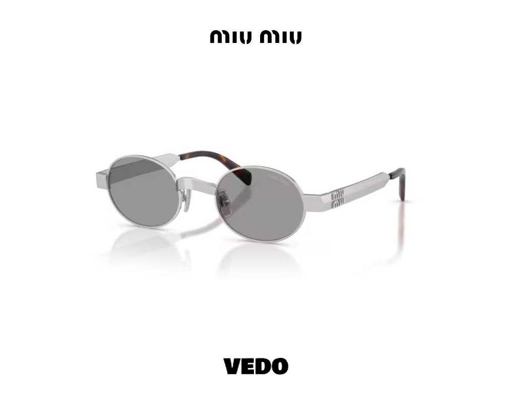 Miu Miu B51 Oval Metal Sunglasses vedosunglasses.com silver