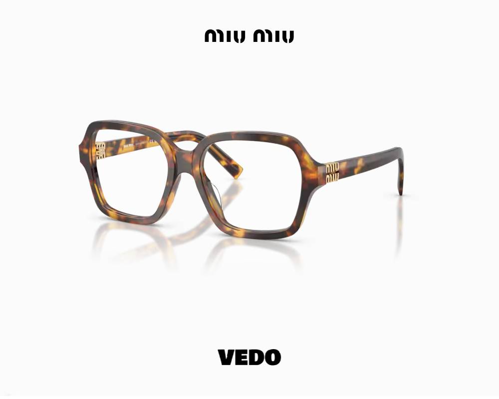 Miu Miu MU 03YV – Square Optical Eyeglasses brown havana