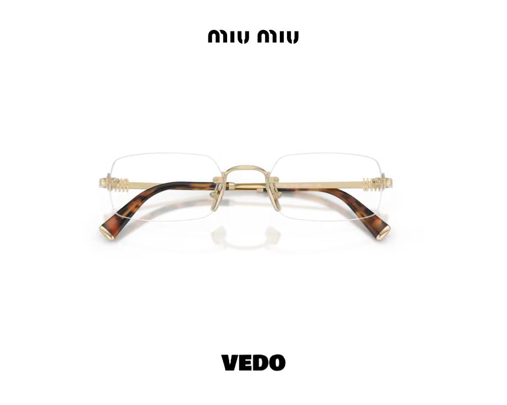 Miu Miu MU 50YV – Rimless Minimalist Eyewear gold