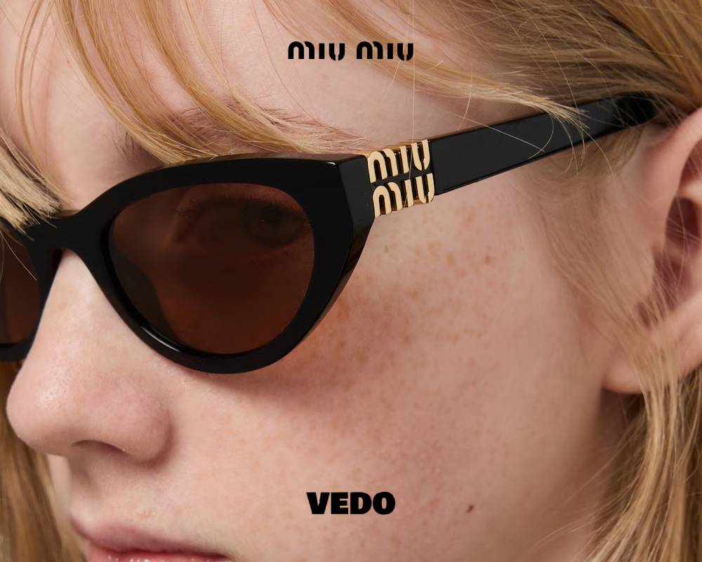 Miu Miu SMU A04 Cat-Eye Sunglasses black brown 