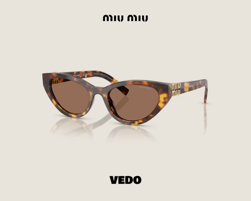 Miu Miu SMU A04 Cat-Eye Sunglasses brown havana