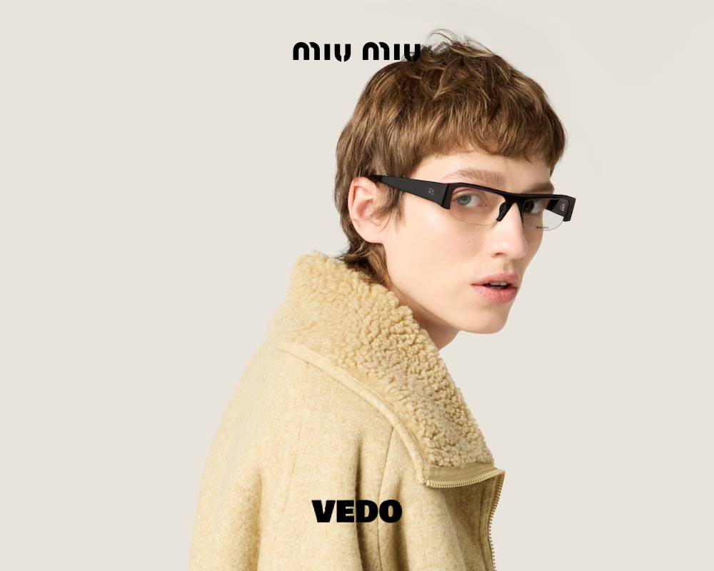 Narrow rectanglular MIUMIU Vedette B07 sunglasses black optical