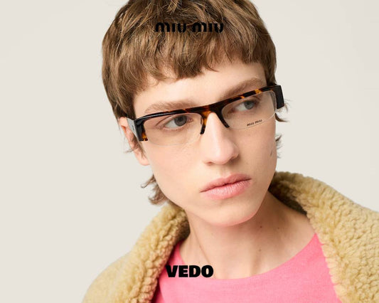 Narrow rectanglular MIUMIU Vedette B07 sunglasses brown havana