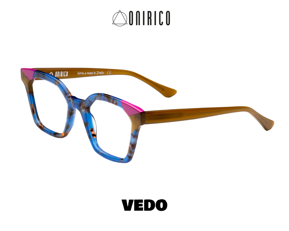 ONIRICO ON114 Squared Cat-Eye Eyeglasses vedosunglasses.com blue marble
