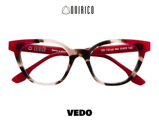 ONIRICO ON118 Small Cat-Eye Eyeglasses vedosunglasses.com red light havana