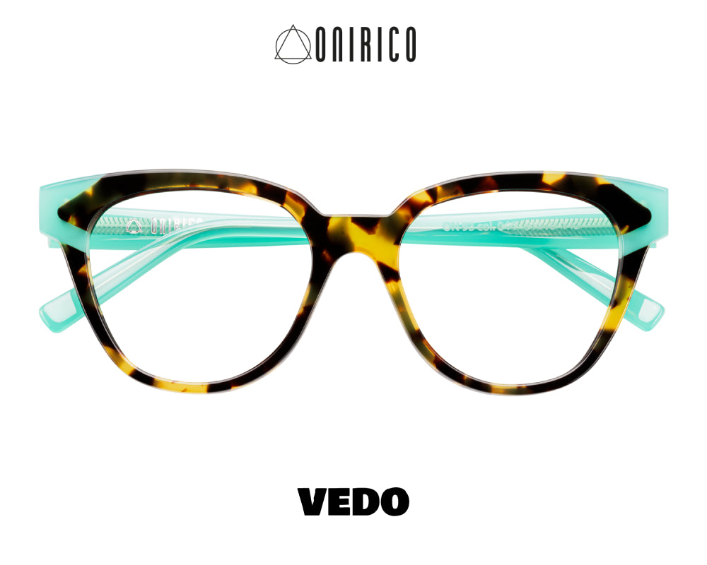 ONIRICO ON93 Teardrop Cat-Eye Eyeglasses vedosunglasses.com brown havana turquoise