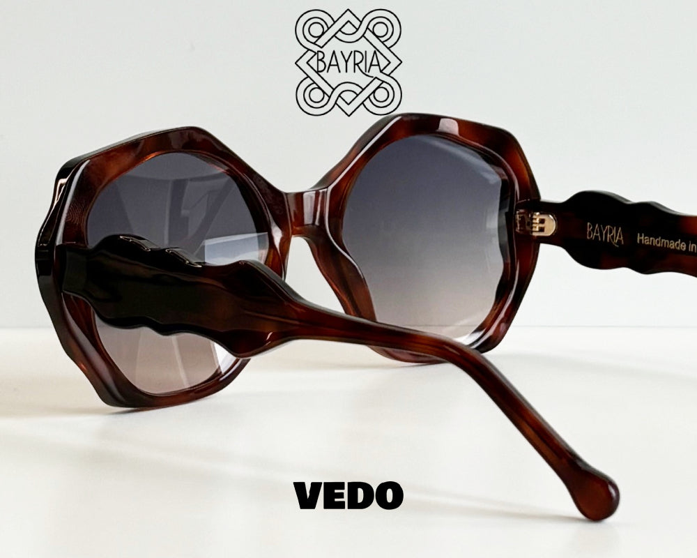 Oversize 3D milling sunglasses BAYRIA Tres Moles vedosunglasses.com brown havana
