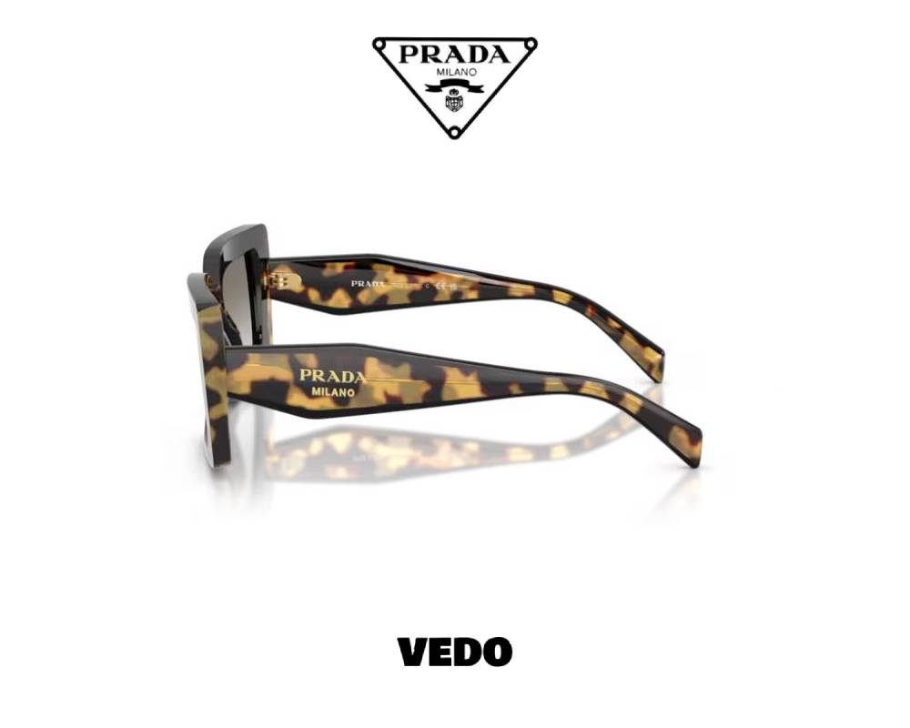 Prada D01S Oversized Rectangular Acetate Sunglasses black tortoise vedosunglasses.com