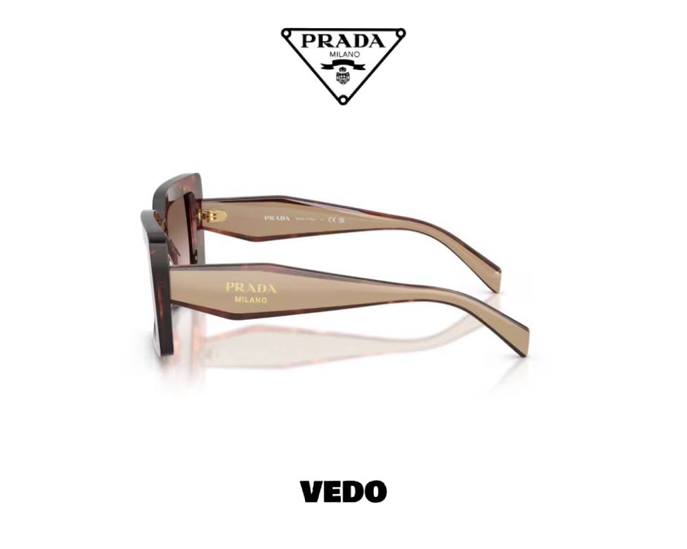 Prada D01S Oversized Rectangular Acetate Sunglassesbrown caramel vedosunglasses.com
