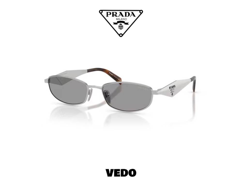 Prada D51S Narrow Oval Metal Sunglasses vedosunglasses.com silver
