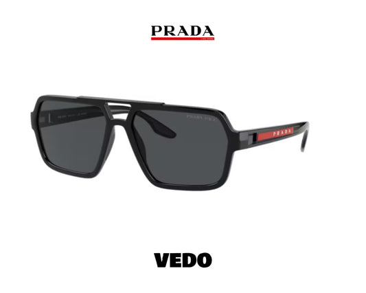 Prada Linea Rossa PS 01XS squared aviator sunglasses vedosunglasses black