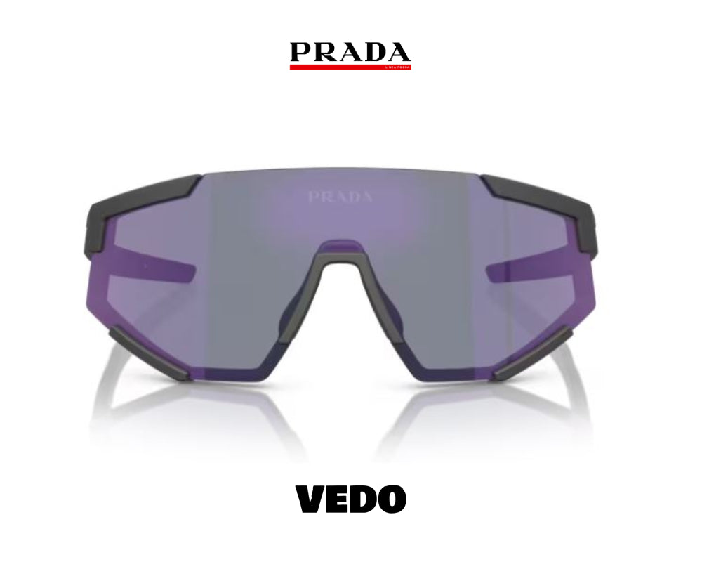 Prada Linea Rossa PS 04WS wraparound sunglasses vedosunglasses.com blue violet mirror