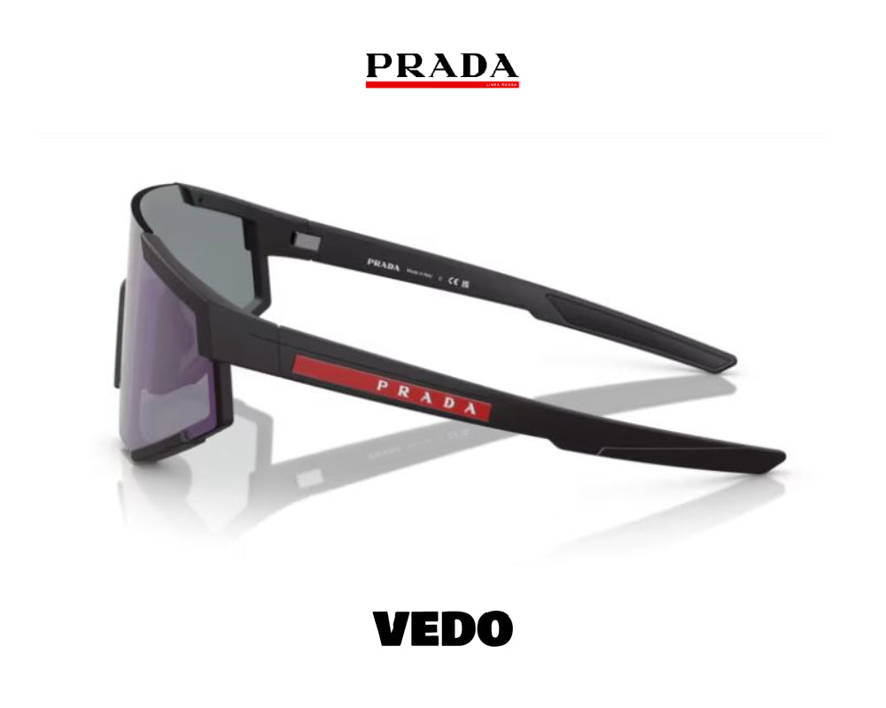Prada Linea Rossa PS 04WS wraparound sunglasses vedosunglasses.com blue violet mirror